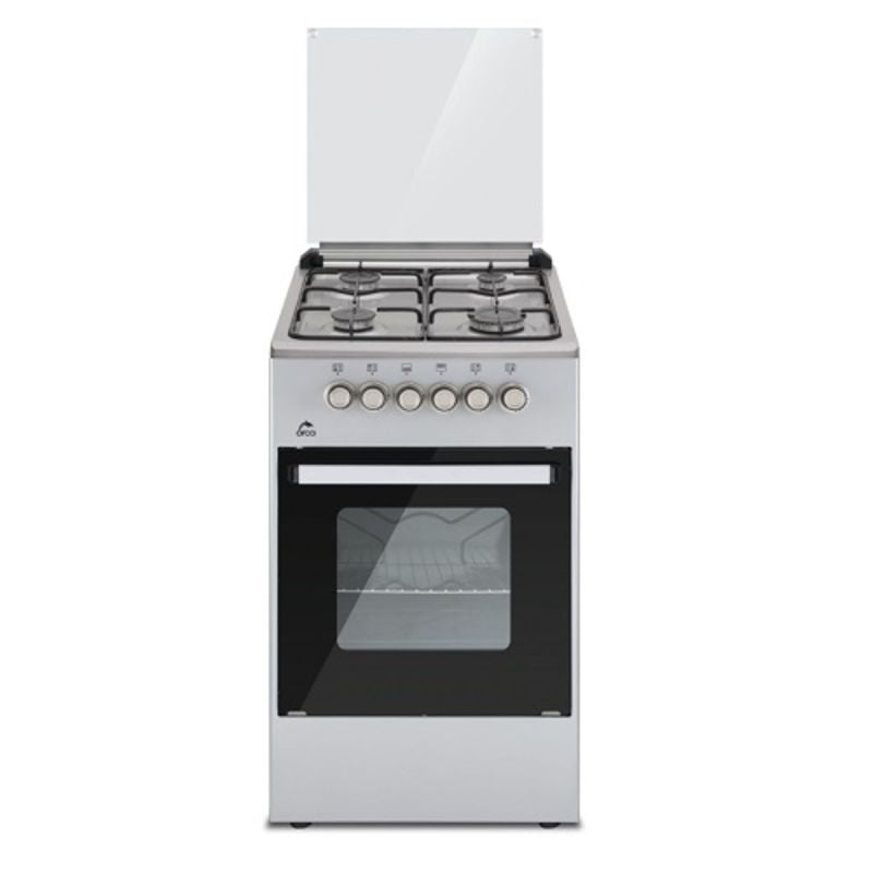 Orca Gas Cooker, 50X50 Cm, 4 Burners, | Silver Orca Gas Cooker, 50X50 Cm, 4 Burners, | Silver